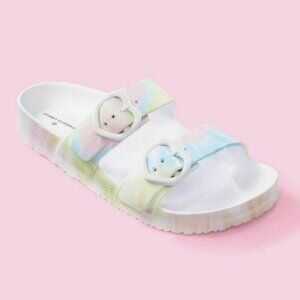 NWOB Stoney Clover Lane x Target Rainbow Tie Dye Slide Sandals Women's Size 11